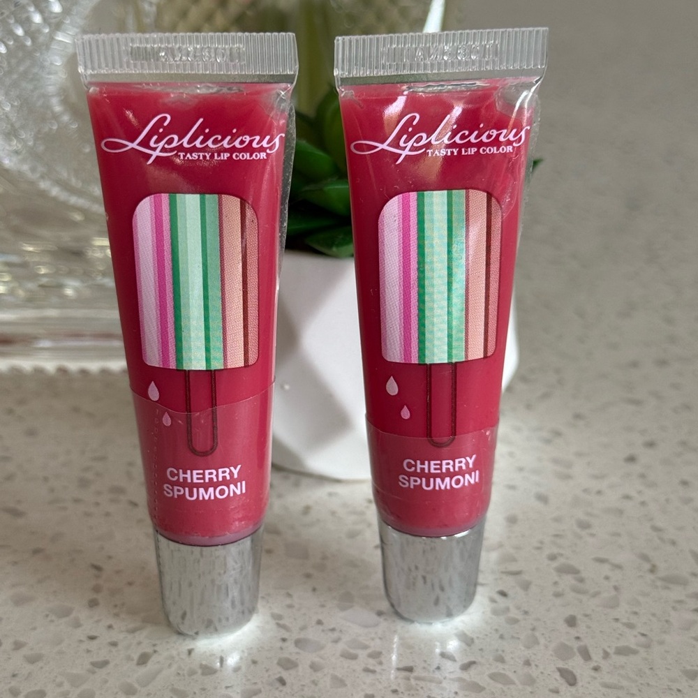 2 Liplicious Cherry Spumoni Lip Glosses